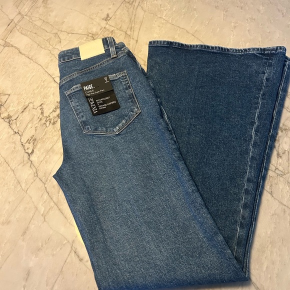 PAIGE Dark Blue Flare Jeans - Picture 5 of 7